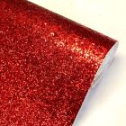 Discover Direct - Chunky Glitter Upholstery Fabric Red
