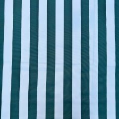 Discover Direct - Water Repellant Outdoor Fabric Whitesands Stripe, Bottle Green