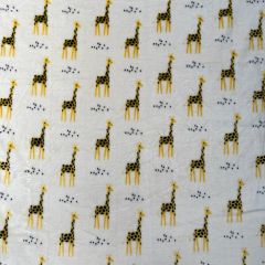 Discover Direct - Printed Cuddle Fleece Polyester Fabric Giraffe Spots, Beige