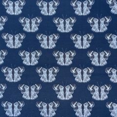 Discover Direct - Jacquard Tapestry Fabric Butterfly, Navy