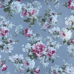 Cotton Rich Linen Look Rose Garden, Silver