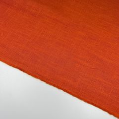 Washed Linen Woven Fabric Plain, Rust