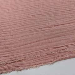 Discover Direct - Double Gauze 100% Cotton Fabric Plain, Pink