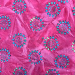50's Bali Cotton Batik Vector, Cerise Pink