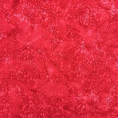 50's Bali Cotton Batik Smudge, Cherry Red