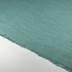 Washed Linen Woven Fabric Plain, Aqua