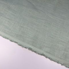Washed Linen Woven Fabric Plain, Mint
