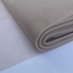 Polyester Stiff Dress Net Plain, Nude