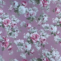 Cotton Rich Linen Look Rose Garden, Pink
