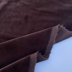 Discover Direct - 100% Cotton Velvet Fabric Chocolate
