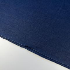 Washed Linen Woven Fabric Plain, Navy