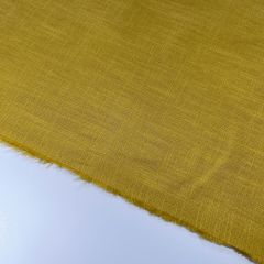 Washed Linen Woven Fabric Plain, Gold