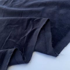 Discover Direct - 100% Cotton Velvet Fabric Navy Blue