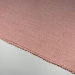 Washed Linen Woven Fabric Plain, Rose
