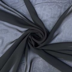 Polyester Chiffon Fabric, Black (per Metre)