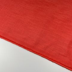 Washed Linen Woven Fabric Plain, Coral