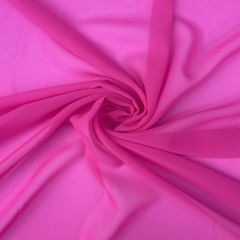 Polyester Chiffon Fabric, Cerise Pink (per Metre)
