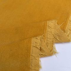 Discover Direct - 100% Cotton Velvet Fabric Mustard