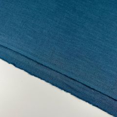 Washed Linen Woven Fabric Plain, Denim