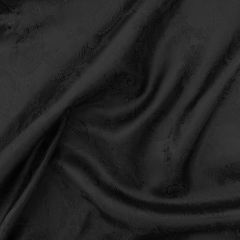 Paisley Polyester Viscose Jacquard Lining, Black