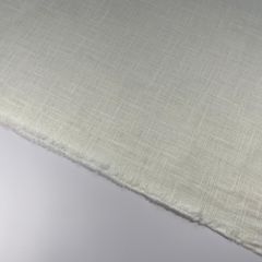 Washed Linen Woven Fabric Plain, White