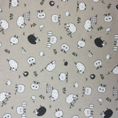 Discover Direct - Cotton Rich Linen Look Fabric, Sheep