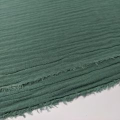 Discover Direct - Double Gauze 100% Cotton Fabric Plain, Ivy Green