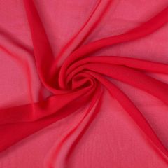 Discover Direct - Polyester Chiffon Fabric, Red