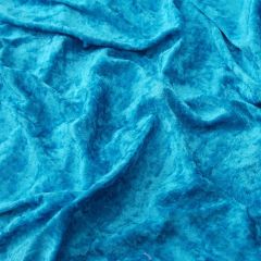 Discover Direct - Crushed Velvet Dress Fabric, Turquoise
