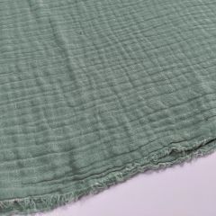 Discover Direct - Double Gauze 100% Cotton Fabric Plain, Green