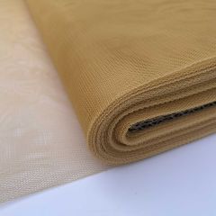 Polyester Stiff Dress Net Plain, Gold