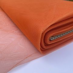 Polyester Stiff Dress Net Plain, Orange