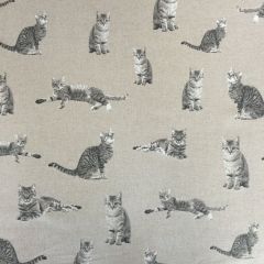 Discover Direct - Cotton Rich Linen Look Fabric, Cats