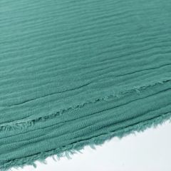 Double Gauze 100% Cotton Fabric Plain, Dusty Blue