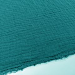Double Gauze 100% Cotton Fabric Plain, Duckegg Blue