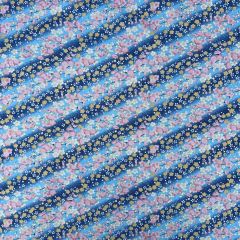 Isumi Japanese Foil Cotton Print Blossom Garden, Blue
