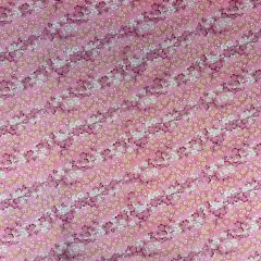 Isumi Japanese Foil Cotton Print Blossom Garden, Pink