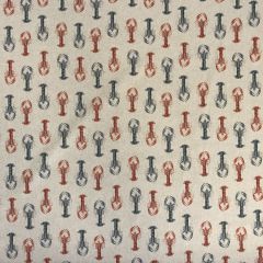 Discover Direct - Cotton Rich Linen Look Fabric digital Pop Art Print, Lobsters