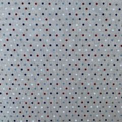 Discover Direct - Cotton Rich Linen Look Fabric Blenders Mix 'n' Match Dots, Blue