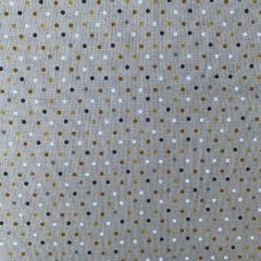 Discover Direct - Cotton Rich Linen Look Fabric Blenders Mix 'n' Match Dots, Mustard