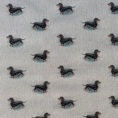Discover Direct - Cotton Rich Linen Digital Look Fabric Panels & All Overs, Dachshund