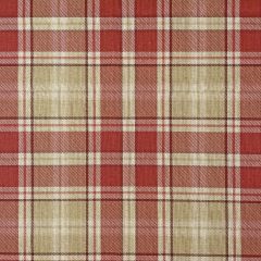 Cotton Linen Look Pop Art Highland Tartan, Red