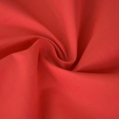 Plain Polycotton Fabric, Poppy Red