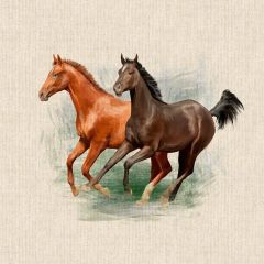 Discover Direct - Cotton Linen Look Digital Panels & All Overs, Horse