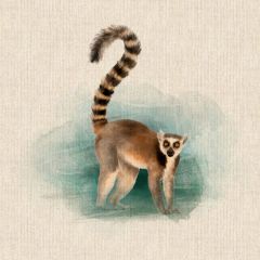 Cotton Linen Look Digital Panels & All Overs, Lemur