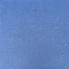 Discover Direct - Gold Speckled Double Gauze, Baby Blue
