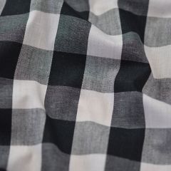 Gingham P/C 1 inch Corded Check, Black