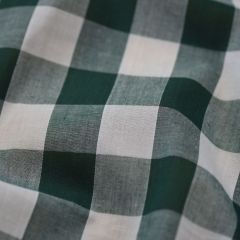 Gingham P/C 1 inch Corded Check, Bottle Green