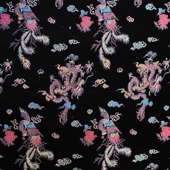 Discover Direct - Woven Chinese Brocade Dress Fabric, Dragon Black