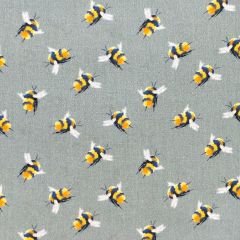 Discover Direct - Printed Crafty Cotton Fabric Bumblebee, Dark Grey